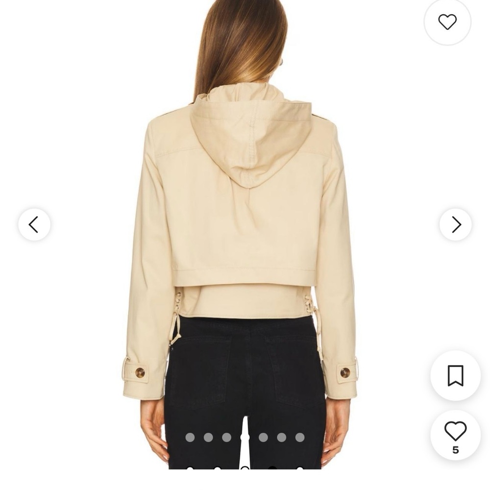 ba&sh Cropped Hooded Trench Jacket in Beige - Picture 2 of 9